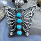 Eva & Linberg Billah Sterling Silver Butterfly w/Turquoise Decorated Pendant For Women