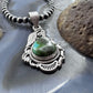 Sterling Silver Southwestern Style Teardrop Sonora Gold Turquoise Decorated Pendant For Women