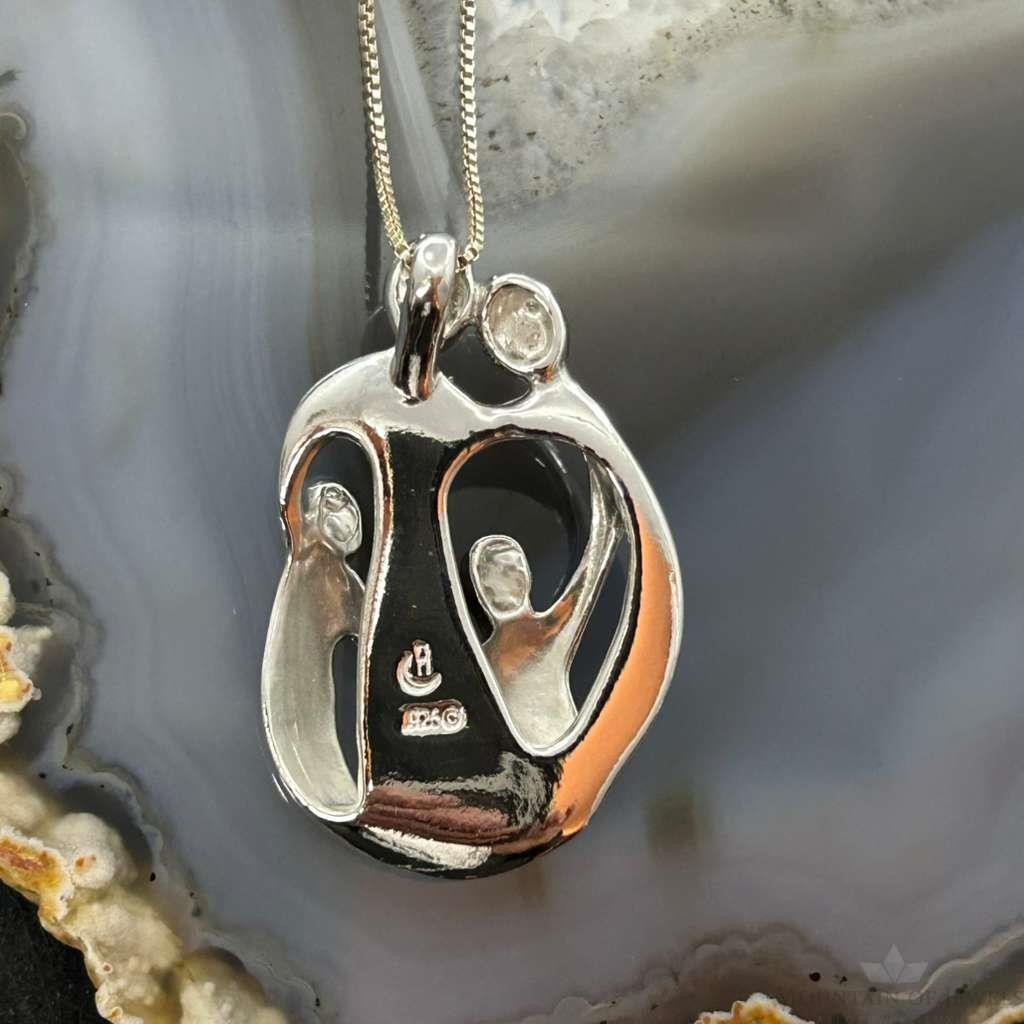 Carolyn Pollack Sterling Silver Loving Family of 4 Pendant Necklace For Women
