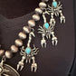 Frank Valdez Native American Sterling Silver Scorpions w/Navajo Pearl Unisex Necklace