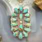 Sterling Silver Southwestern Style Turquoise Decorated Cluster Pendant For Women