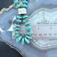 Sterling Silver Southwestern Style Turquoise Disk Beads &Starling Beads 20" Necklace For Women #1