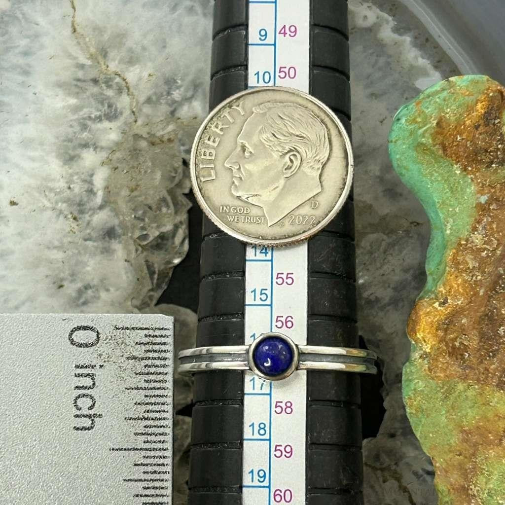 Carolyn Pollack Sterling Silver Rounded Lapis Slim Ring For Women