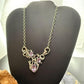 Carolyn Pollack Sterling Silver & Brass Faceted Amethyst 17.5" Swirl Decorated Necklace For Women