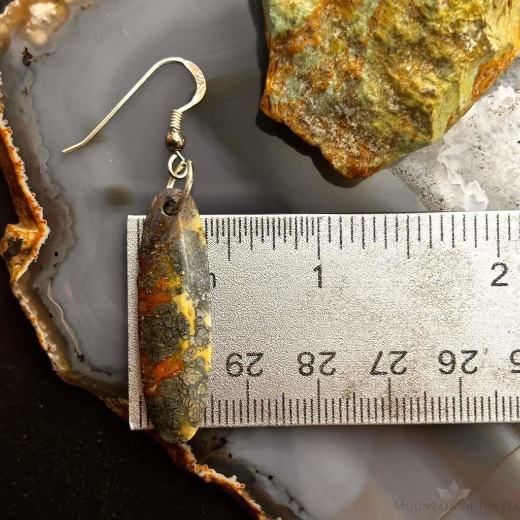 Sterling Silver Elongated Oval Red Marcasite Slab Dangle Earrings For Women #200