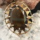 10K Yellow Gold Large Smoky Quartz Cocktail Solitaire Ring Size 6.25 For Women