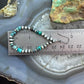 Sterling Silver Southwestern Style Navajo Pearl & Turquoise Bead Hoop Earrings For Women