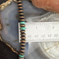Southwestern Style Copper 7mm Navajo Pearl Saucer & Turquoise 18"-20" Necklace For Women