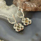 Carolyn Pollack Sterling Silver Faceted Citrine Floral Dangle Earrings For Women