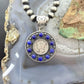Genuine 1941 90% Silver Mercury Dime Coin w/Lapis Decorated Unisex Pendant