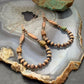 Southwestern Style Copper 3-5mm Navajo Pearl Beads Dangle Earrings For Women