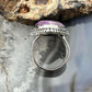Sterling Silver Southwestern Style Teardrop Stichtite Decorated Ring Size 6.75 For Women