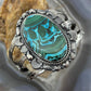 Sterling Silver Southwestern Style Large Oval Azurite Malachite Bracelet For Women