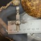 Sterling Silver Southwestern Style Round Wild Horse Unisex Zia Pendant #3