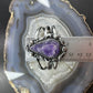 Sterling Silver Southwestern Style Large Teardrop Charoite Decorated Bracelet For Women