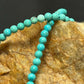 Sterling Silver Southwestern Style 4mm Turquoise Beads 20" Necklace For Women