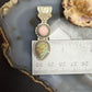 Sterling Silver Southwestern Style Pink Conch & Turquoise Pendant For Women #3