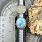 Sterling Silver Southwestern Style Oval Larimar Decorated Bar Ring Size 7 For Women