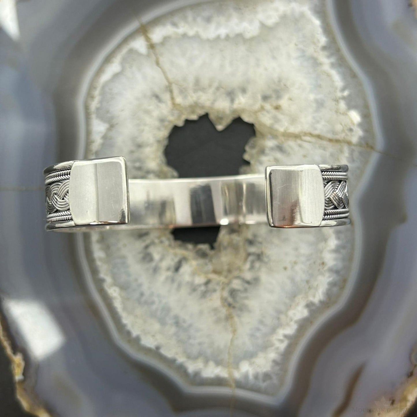 Sterling Silver Flexible & Adjustable Braided Fashion Bracelet For Women #1