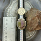 Sterling Silver Southwestern Style Oval Stichtite Decorated Ring Size 8.5 For Women