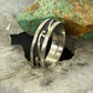 Cyrus Josytewa Hopi Native American Sterling Silver Wave Unisex Band Ring Size 9.5