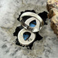 Sterling Silver Southwestern Style Double Golden Hill Turquoise Ring Size 5 For Women