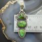 Sterling Silver Southwestern Style 3 Sonora Gold Turquoise Decorated Pendant For Women #2
