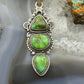 Sterling Silver Southwestern Style 3 Sonora Gold Turquoise Decorated Pendant For Women #2