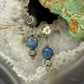 Carolyn Pollack Sterling Silver denim Lapis Decorated Dangle Earrings For Women