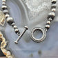 Carolyn Pollack Sterling Silver Navajo Pearl Style Beads Bracelet 7" w/Toggle For Women
