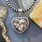 Sterling Silver Southwestern Style Wild Horse Heart Decorated Pendant For Women