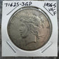 1926-S US 90% Peace Silver Dollar VG-F #71625-3GP