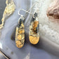 Sterling Silver Teardrop Maligano Jasper Slab Dangle Earrings For Women #501