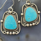 Sterling Silver Southwestern Style Turquoise Decorated Dangle Earrings For Women #3