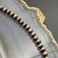 Southwestern Style 3mm Copper Navajo Pearl Round Bead 16"-18" Necklace For Women