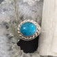 Carolyn Pollack Sterling Silver Horizontally Mounted Oval Turquoise Ring Size 10 For Women