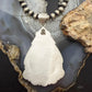 Sterling Silver Southwestern Style Teardrop Malachite Chrysocolla & Spiny Oyster Pendant For Women