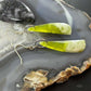 Sterling Silver Half Moon Vesuvianite Slab Dangle Earrings For Women #329