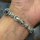 Carolyn Pollack Sterling Silver 7 Oval Snowflake Obsidian Bracelet For Women