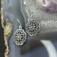 Sterling Silver Lattice Floral Design Dangle Earrings For Women