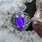 Carolyn Pollack Sterling Silver Faceted Marquise Amethyst Split Shank Size 6 Ring