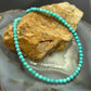 Sterling Silver 4mm Turquoise Rounded Beads 16" Necklace For Women