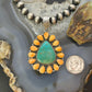 Sterling Silver Southwestern Emerald Valley Turquoise & Spiny Oyster Cluster Pendant For Women