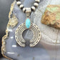 Sterling Silver Southwestern Style Oval Turquoise Decorated Unisex Naja Pendant