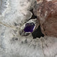 Carolyn Pollack Sterling Silver Oval Amethyst Floral Decorated Ring For Women