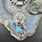 Alonzo Mariano Sterling Silver Turquoise Unisex Kokopelli Kachina Dancer Pendant