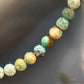 Sterling Silver Southwestern Style Faceted 4mm Hubai Turquoise 22" Necklace For Women
