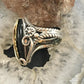 Carolyn Pollack Sterling Silver & Brass Marquise Onyx Decorated Ring For Women