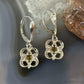 Carolyn Pollack Sterling Silver Faceted Citrine Floral Dangle Earrings For Women