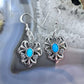 Carolyn Pollack Sterling Silver Turquoise Floral Dangle Earrings For Women